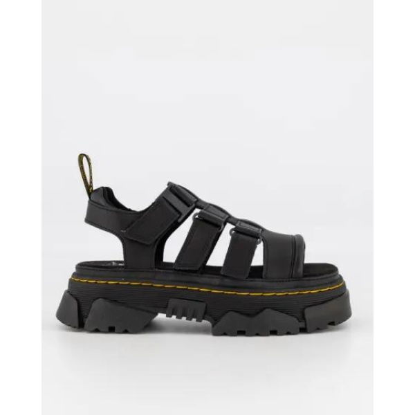 Dr Martens Womens Mattison 3 Strap Sandals Black Athena