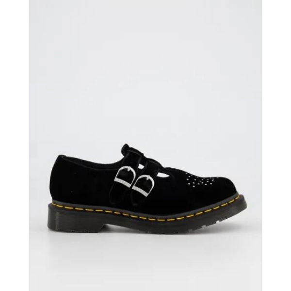 Dr Martens Womens Vegan 8065 Mary Jane Black Velvet