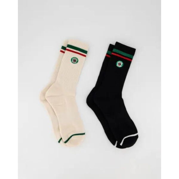 Foot-ies Vb Logo Sneaker Socks - 2 Pack Black