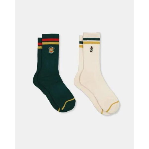 Foot-ies Vb Retro Sneaker Socks 2 Pack Cream