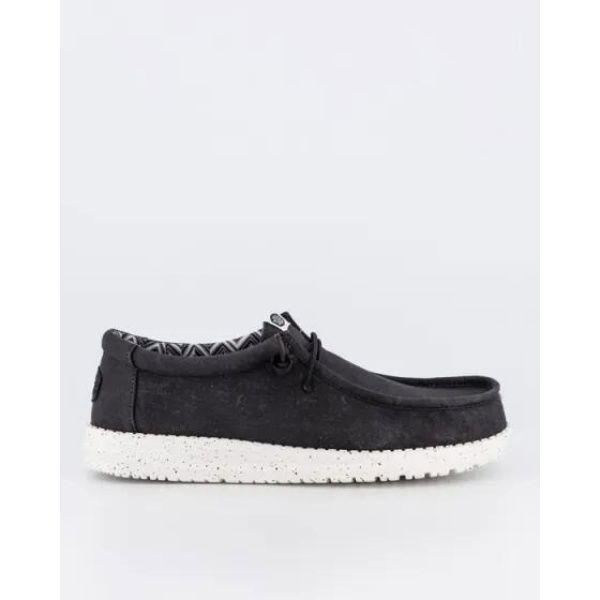 Hey Dude Wally Stretch Canvas Black