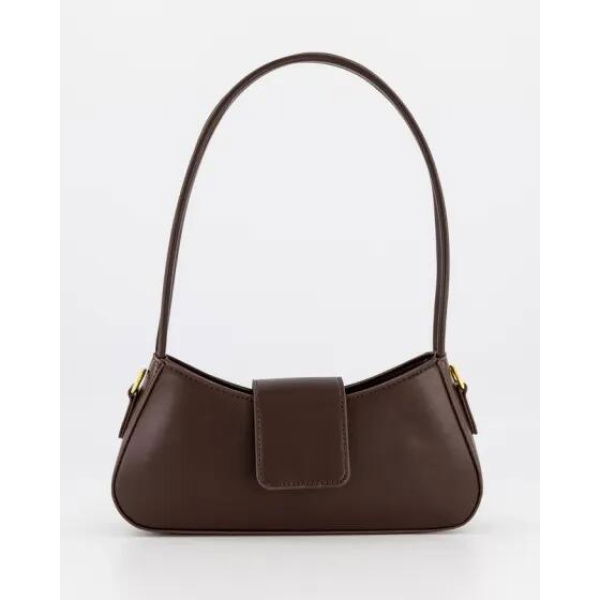 Itno Accessories Wide Shoulder Bag Brown Pu