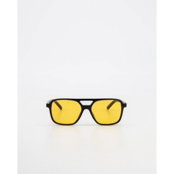 Itno Boston Sunglasses Black Yellow