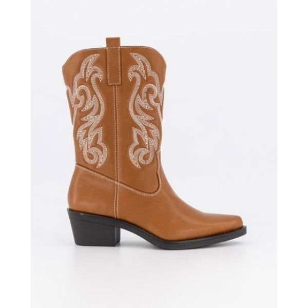 Itno Womens Milley Cowboy Boot Cognac