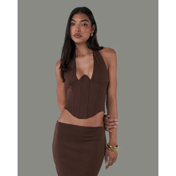 Jgr & Stn Harlow Corset Top Brown