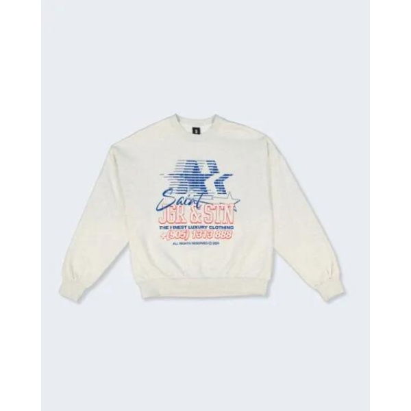 Jgr & Stn Saint Athletic Oversized Sweatshirt Grey
