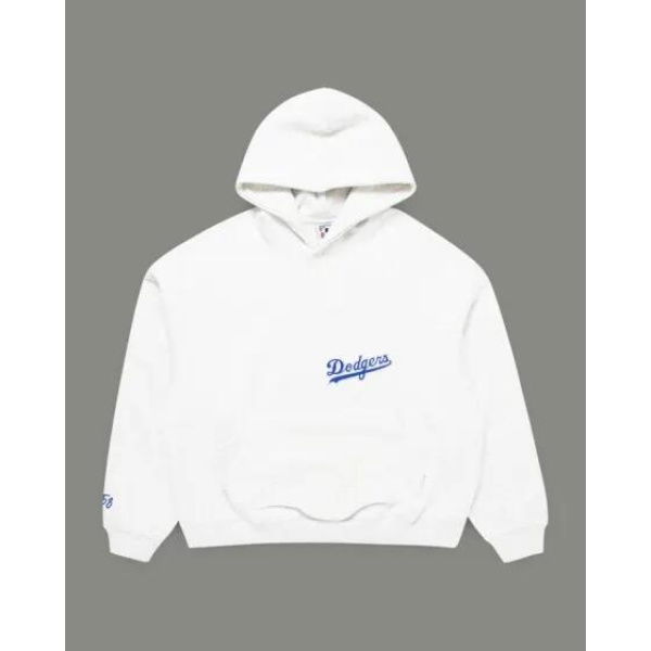 Majestic La Dodgers Hoodie White Marle