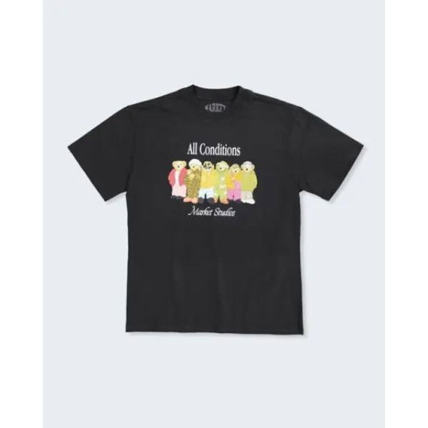 Market Gorpcore Bears Tee Washed-black