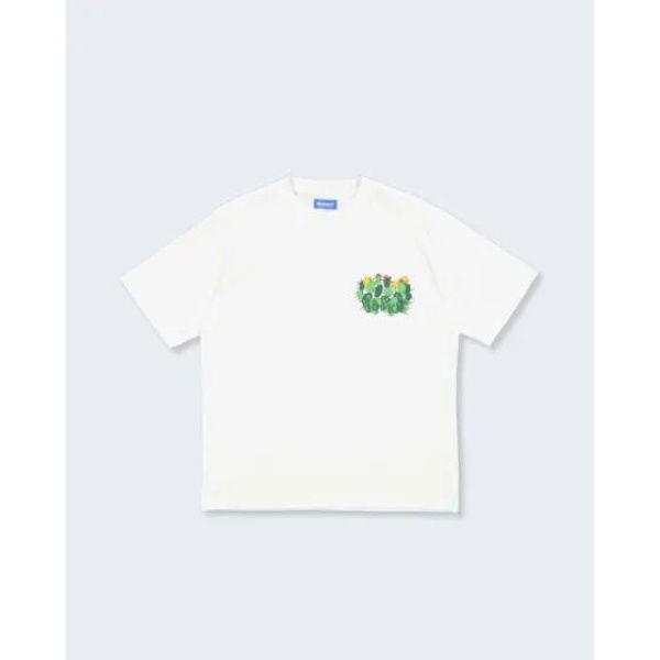 Market Smiley Cactus Tee White