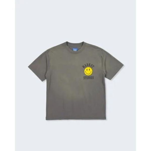 Market Smiley Lockup Tee Jet-set-black