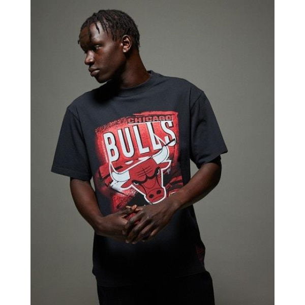 Mitchell & Ness Chicago Bulls Abstract Tee Faded Black