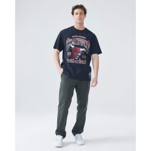 Mitchell & Ness Chicago Bulls Bevelled Tee Faded Black