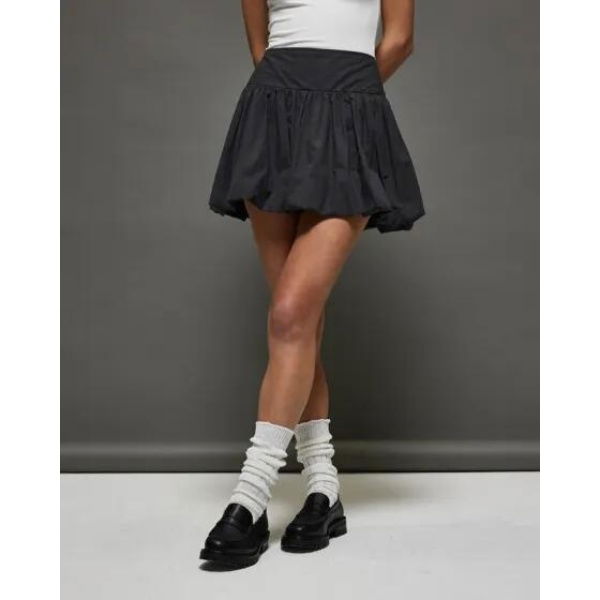 Motel Rocks Kiyowo Skirt Charcoal Grey