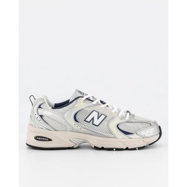 New Balance 530 Silver Metallic With Summer Fog And Nb Navy