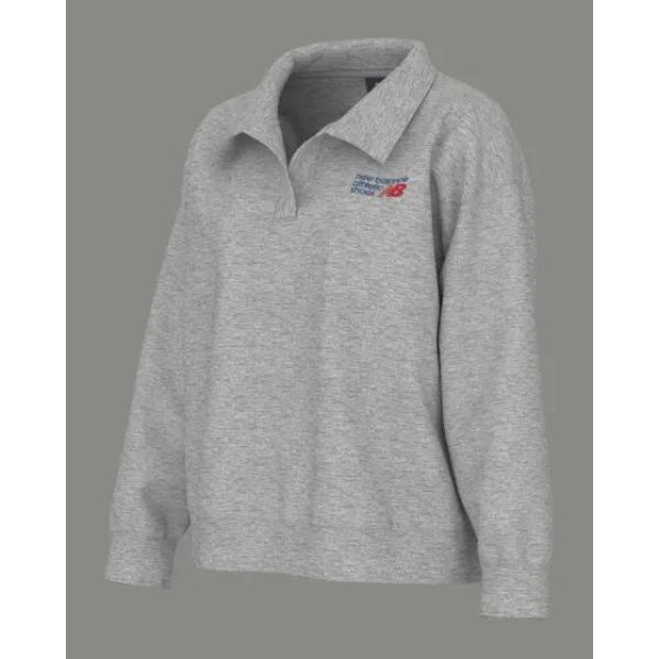 New Balance French Terry Polo Sweatshirt Ash Heather (047) Ash Heather (047)