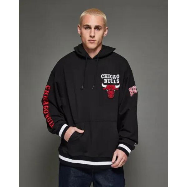 New Era Chicago Bulls Oversized Hoodie Black