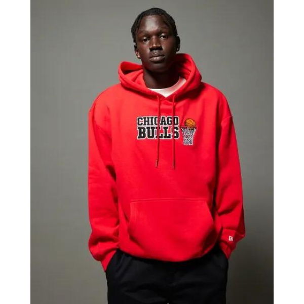 New Era Chicago Bulls Oversized Hoodie Red