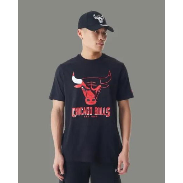 New Era Chicago Bulls Tee Black