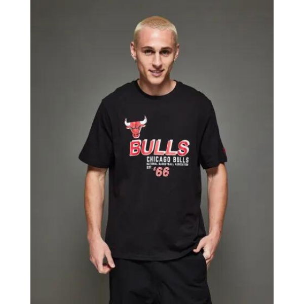 New Era Chicago Bulls Tee Black