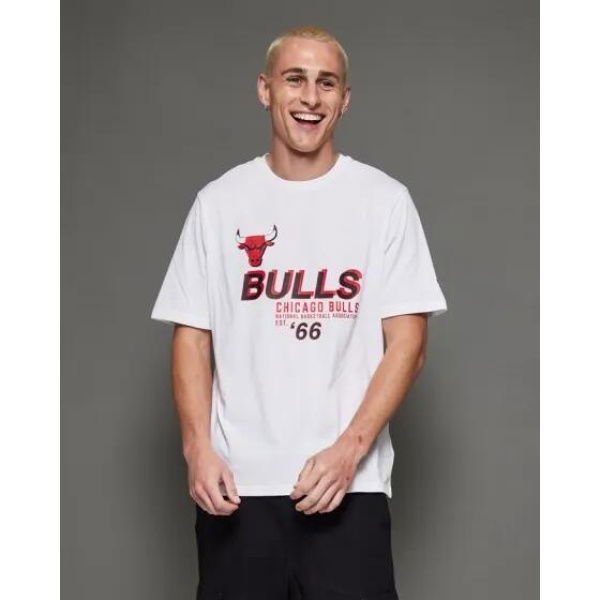 New Era Chicago Bulls Tee White