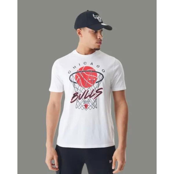 New Era Chicago Bulls Tee White