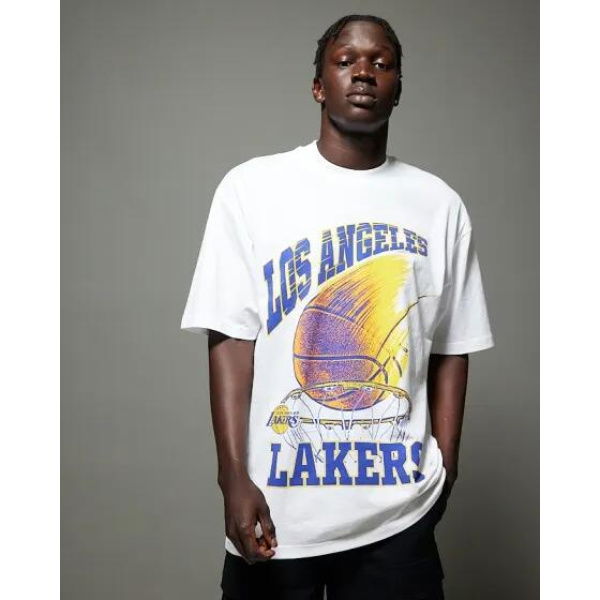 New Era La Lakers Oversized Tee White