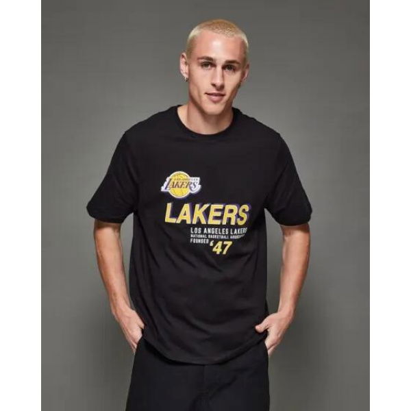 New Era La Lakers Tee Black