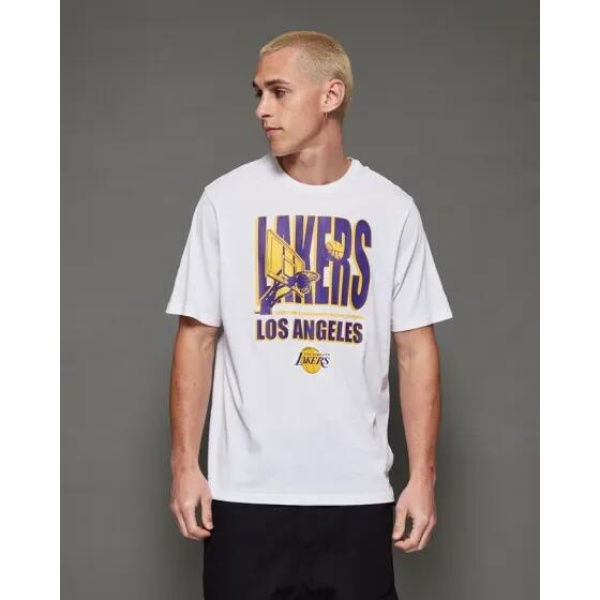 New Era La Lakers Tee White