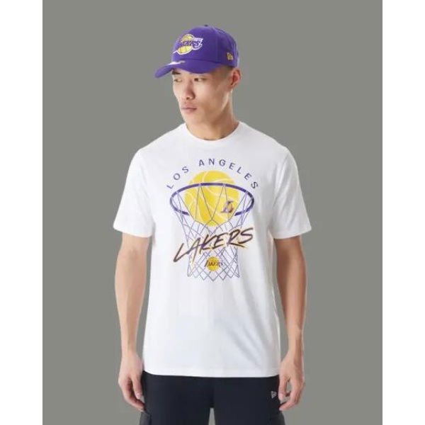 New Era La Lakers Tee White