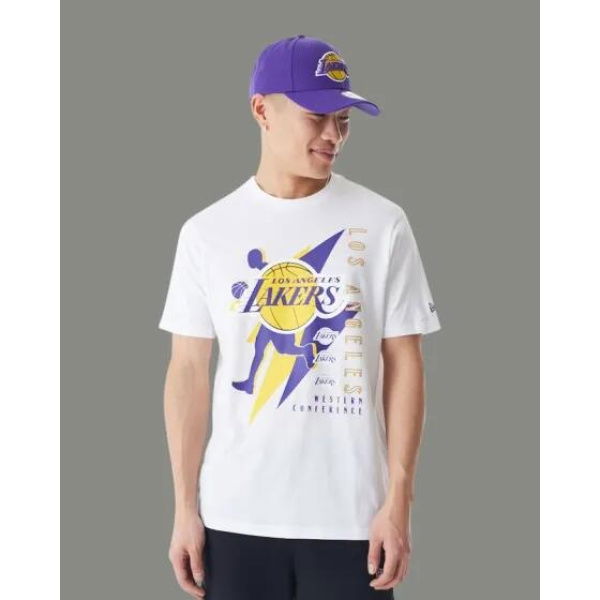 New Era La Lakers Tee White