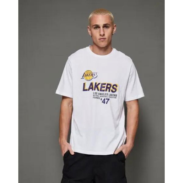 New Era La Lakers Tee White