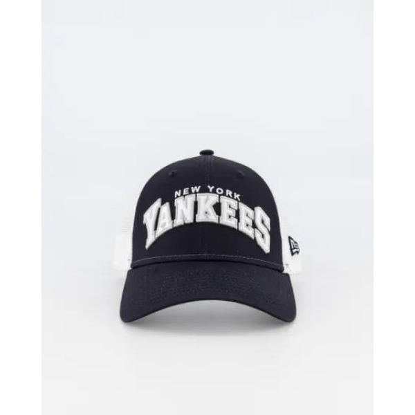 New Era Ny Yankees 9forty Trucker Cap Official Team Colours, Grey