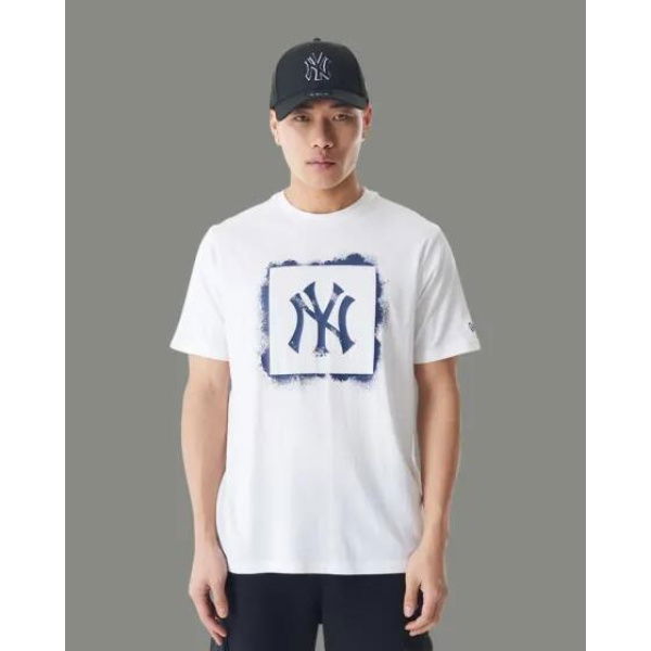 New Era Ny Yankees Mlb Spray Tee White