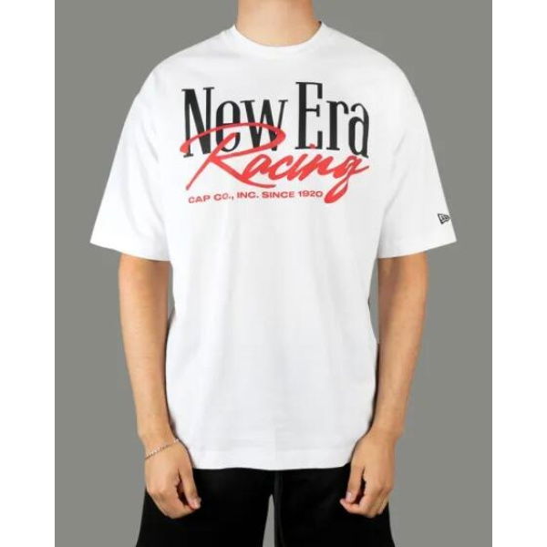 New Era Oversized Racing Tee Optic White