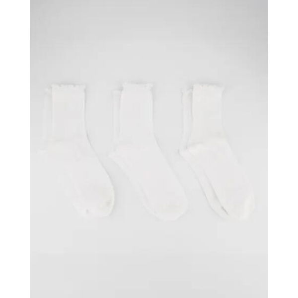 Platypus Socks Lettuce Edge 3-pack White