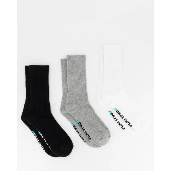 Platypus Socks Platypus Ankle Socks 3 Pk Bright White Grey Marle Black