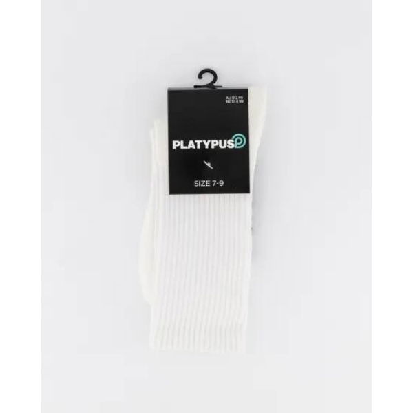 Platypus Socks Platypus Crew Ribbed Socks Cream