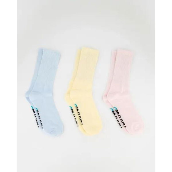 Platypus Socks Platypus Crew Socks 3 Pack Pink Yellow Baby Blue