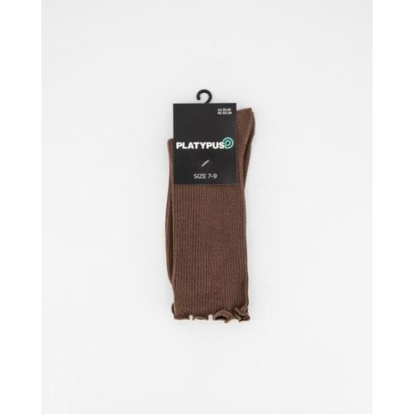 Platypus Socks Platypus Fashion Frill Socks Chocolate