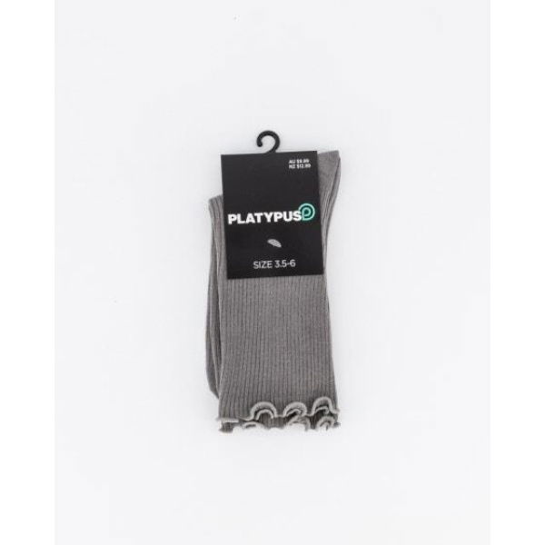 Platypus Socks Platypus Fashion Frill Socks Grey