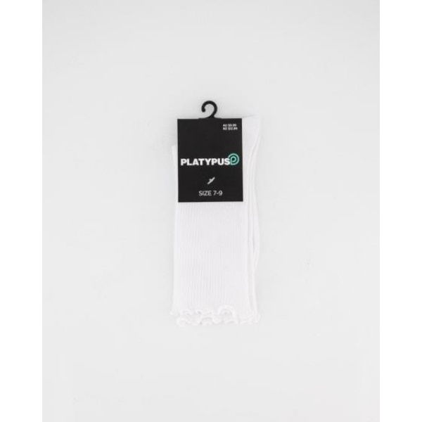 Platypus Socks Platypus Fashion Frill Socks White