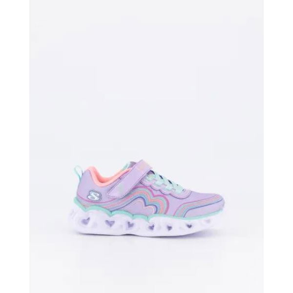 Skechers Kids Heart Lights - Retro Hearts Lavender