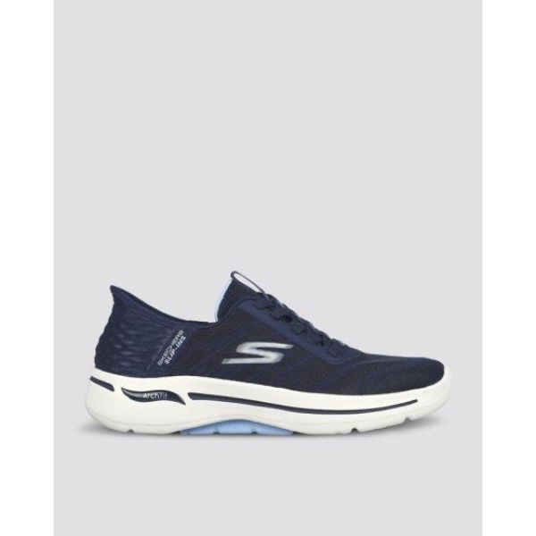 Skechers Womens Slip-ins: Gowalk Arch Fit - Wavy Sky Navy Light Blue