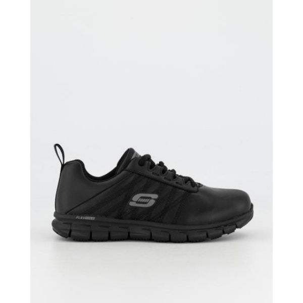 Skechers Womens Work Relaxed Fit: Sure Track - Erath Slip Resistant Black