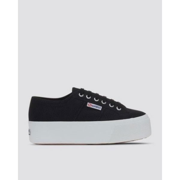 Superga Womens 2790 Platform F83 Black - F White