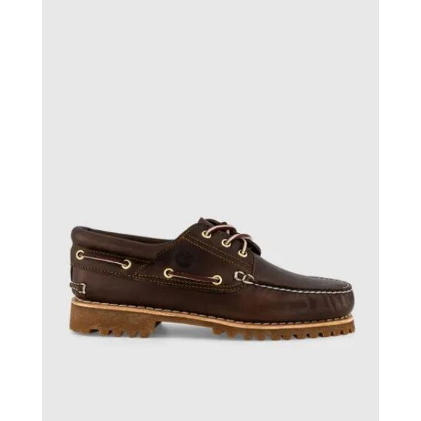 Timberland Men's Authentics 3-eye Classic Boat Shoe Medium Brown Nubuck