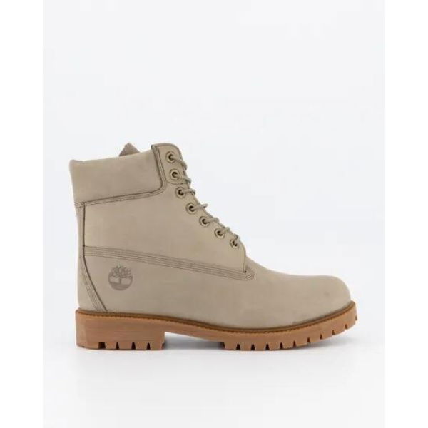 Timberland Mens Heritage 6-inch Waterproof Boots Light Taupe Nubuck