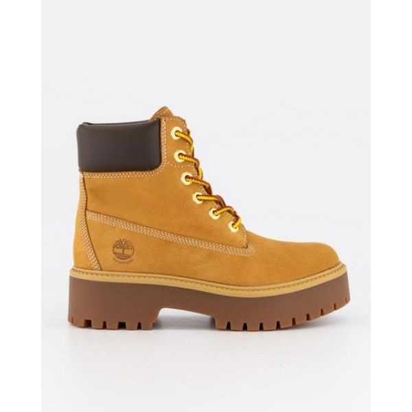 Timberland Womens Stone Street 6-inch Waterproof Platform Wheat Nubuck