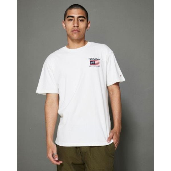 Tommy Hilfiger Classic Athletic Flag Tee White