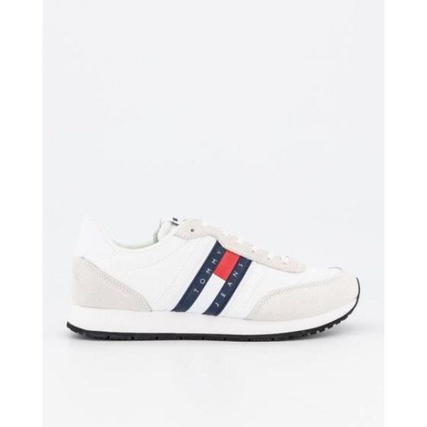 Tommy Hilfiger Mens Essential Texture Fine Cleat White